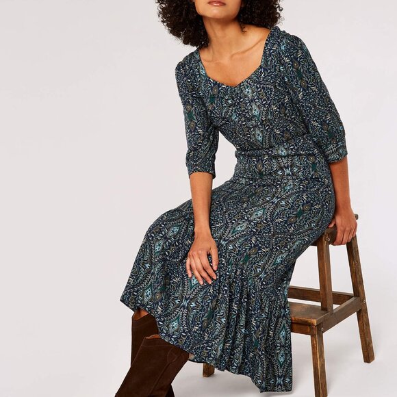 Paisley midi dress NWT - Picture 7 of 13